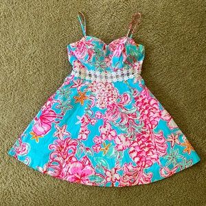Lilly Pulitzer Breakwater Blue Lolita Cutout Dress size 6